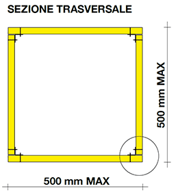 PARTICOLARI COSTRUTTIVI - 500 x 500 mm